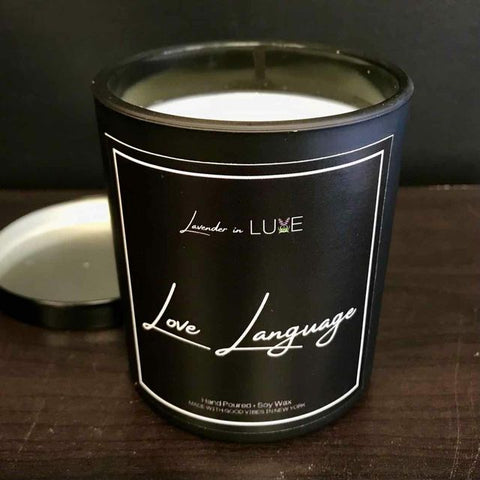 Lavender in Luxe 10oz "Love Language" Candle in Refillable Tumbler