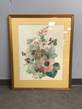 Framed Vintage Poppies Print on Paper