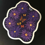 Andrea Strongwater Purple Flowers with Butterflies Large Sticker