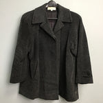 Jones New York Black/Grey Single-Breasted Coat