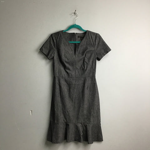 grey shift dress with sleeves Yours Curve Grey Ponte Ribbed Formal Shift Dress US 12 Womens