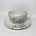 Vintage "Flame Lily" Cup and Saucer Set by Syracuse China
