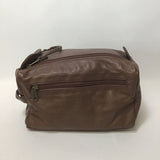 Vintage Brown Leather Dopp Kit/Shaving Bag