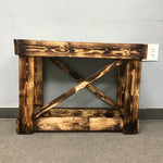 Custom Rustic Pine & Plaster Side Table