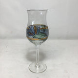 Vintage Paul Nagel Hand Painted Floral Glass Drink Set