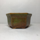Vintage Haeger Green & Orange Ceramic Planter