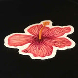 Andrea Strongwater Dark Pink Hibiscus Sticker