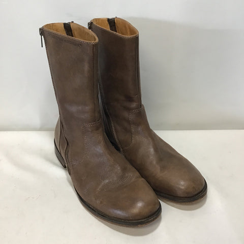 Herencia Brown Leather Sheepskin-Lined Boots