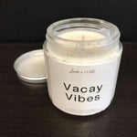 Lavender in Luxe 4oz "Vacay Vibes" Candle in Clear Glass Jar