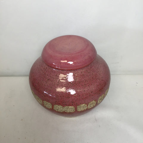 Locally Made A. Hoffstaetter Pink Ceramic Urn