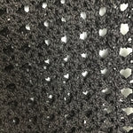 Mama Hatsy Half-Sleeve Crochet Crop Top, Black