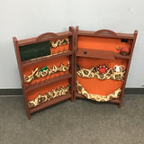 Vintage Red Folding Sewing Cabinet