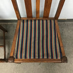 Pair of Vintage Mission Solid Oak Slatback Dining Chairs