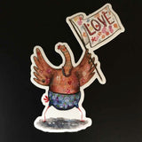 Cruz Illustrations "Pollo Love" Sticker